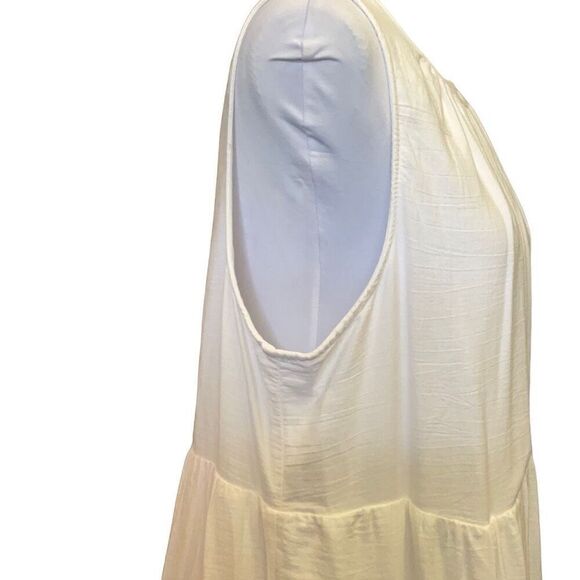 Ava & Viv Colorblock Maxi Dress - White, Orange, Red - Picture 4 of 16